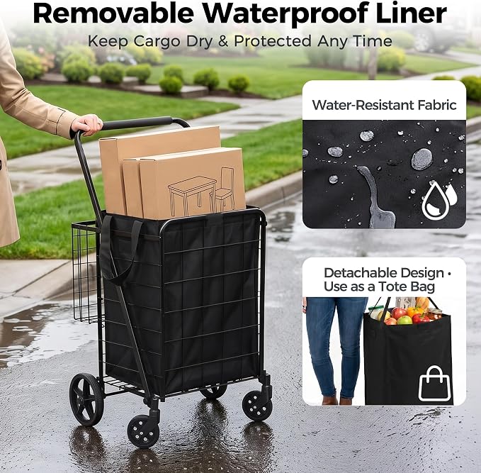 SUPER DEAL Folding Shopping Cart - Image 5