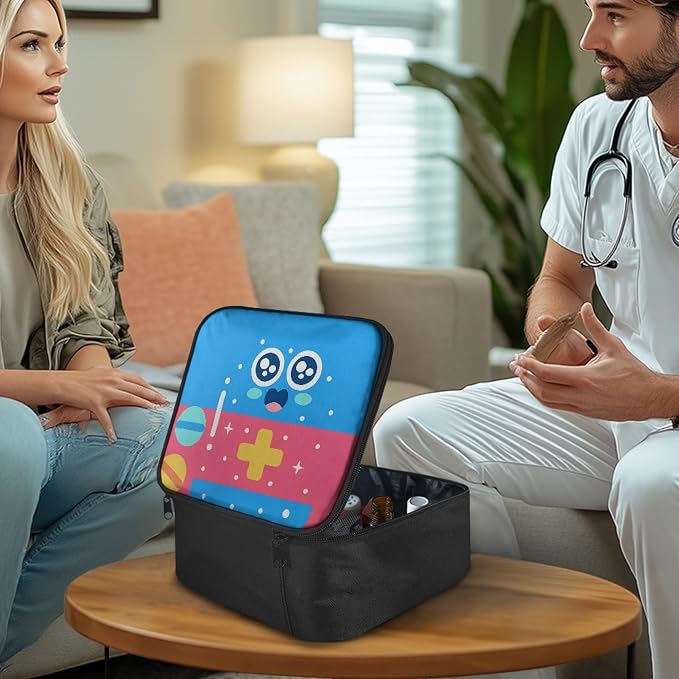 Family Medicine Storage Bag Pill Bottle Organizer - Image 2