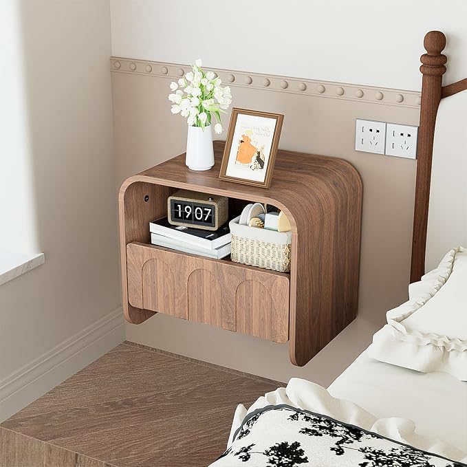 Floating Nightstand Set of 2, Small Night Stand - Image 8