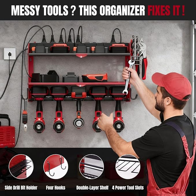 Modular Power Tool Organizer Wall Mount - Image 5