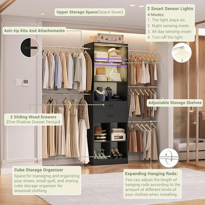 Besiost Closet System, 4-8 FT Closet Organizer System - Image 3