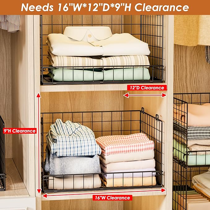 Yociyoga 8-Tier Stackable Closet Organizers and Storage Shelves, Foldable - Image 5