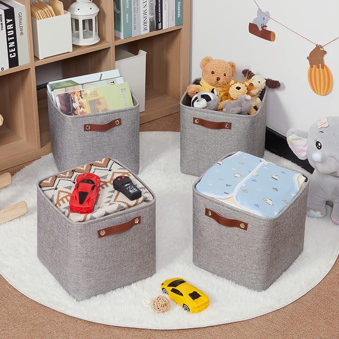 HNZIGE Collapsible Storage Basket, Cube Storage Baskets - Image 3