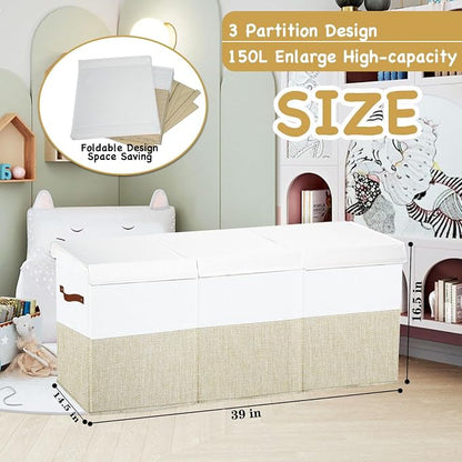 Large Toy Box Chest, Toy Storage Organizer, Storage Bins - Image 5