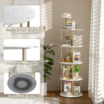 360° Rotating Bookshelf, Revolving Bookcase - Image 5