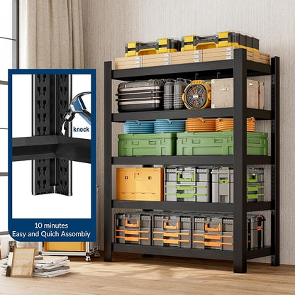 Wanfu Garage Shelving, Adjustable Heavy Duty Storage Shelf Unit，Metal Shelf and - Image 7