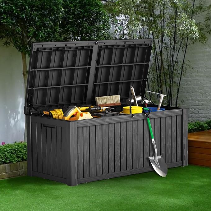 EasyUp 180 Gallon Deck Boxes Waterproof, Outdoor Large Storage Boxes - Image 6