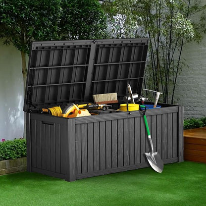 180 Gallon Lockable Resin Outdoor Storage Box, Waterproof & Weather Resistant - Image 4