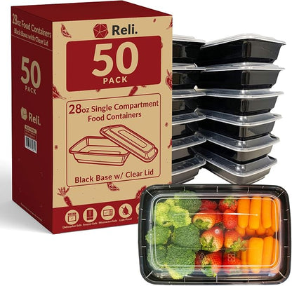 Reli. 28 oz Meal Prep Containers w/Lids by Reli