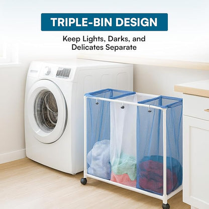 Honey-Can-Do HMP-01629 3 bag mesh laundry sorter, 30.5" x 15.3" x 30" - Image 4