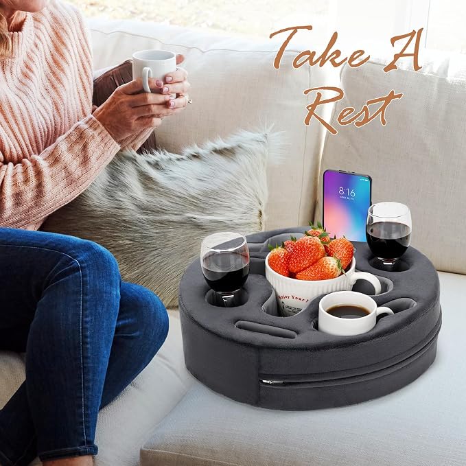 Couch Cup Holder-Sofa Cup Holder Pillow | Couch Caddy Buddy | Drinks Cupholder - Image 7