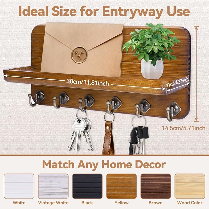 Key Holder for Wall, Mail Organizer Wall Mount - Image 7
