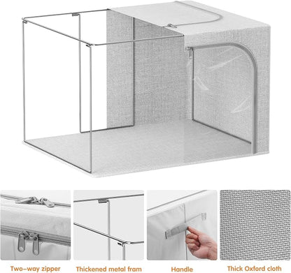 Large Size 66L 3 Pack Openings Clothes Storage Bins - Image 4