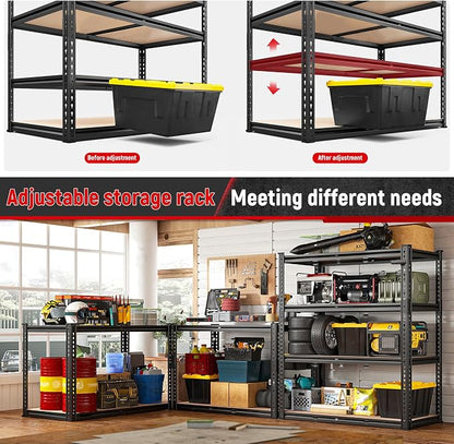 REIBII 40" W Garage Shelving 2000LBS Storage Shelves Adjustable Metal Shelving - Image 5