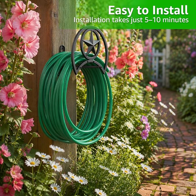 GOFORWILD Garden Hose Holder, Decorative Hose Butler Sturdy Water Hose Rack - Image 8