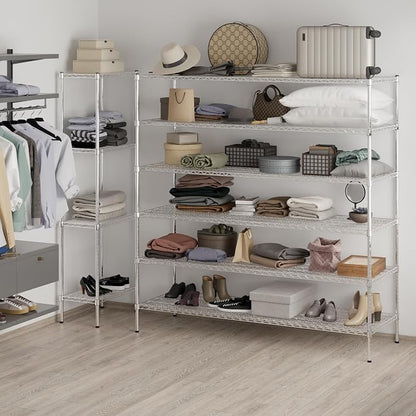 24" Deep x 72" Wide x 74" Height Wire Shelving Kit | 6-Tier | NSF Commercial - Image 7