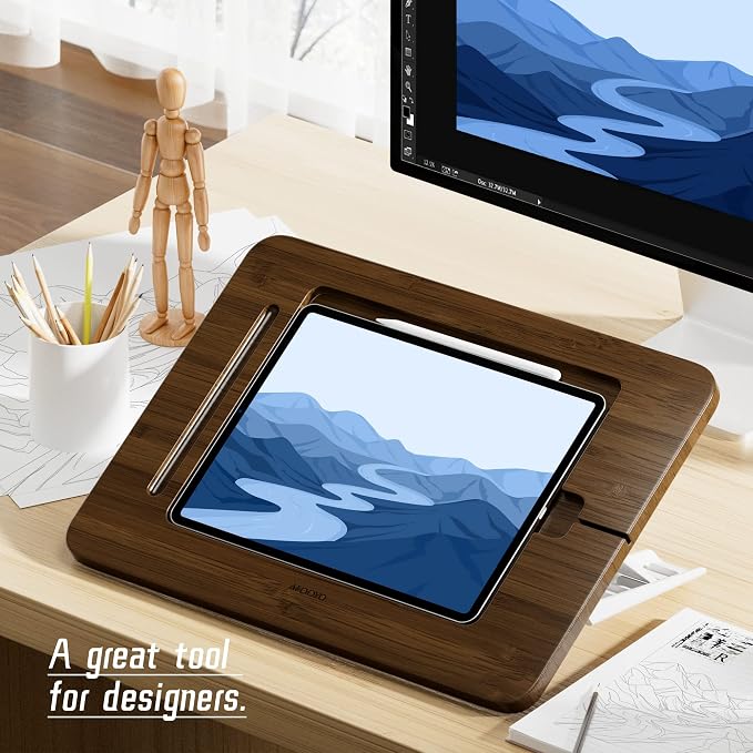 Bamboo Tablet Drawing Stand Tablet Holder - Image 2