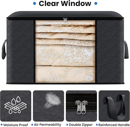 Fab totes Storage Bags, Clothes Blanket Storage Bins Foldable Closet Organizers - Image 4