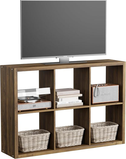 6 Cube Storage Organizer, 2x3 Cube Bookshelf, Cubby Storage Shelf, Wooden - Image 9
