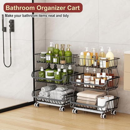 Miyawell 3-Tier Rolling Pantry Cart - Image 8