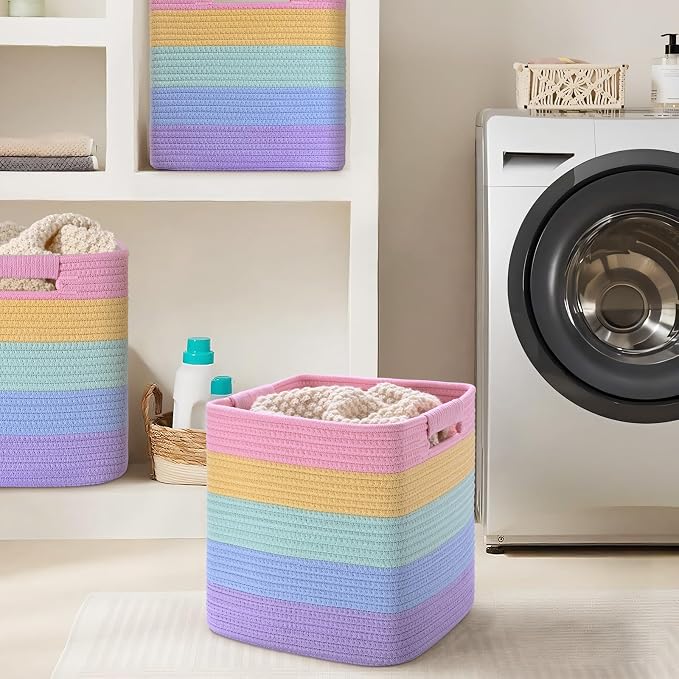 11 Inch Storage Cubes, 3 Pack Cube Storage Bins - Image 6