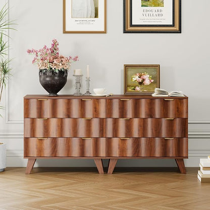 3 Drawer Dresser, Fluted Chest of Drawers - Image 8