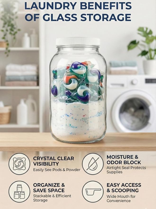 Sally's Organics Large 1 Gallon Glass Jars - Image 6