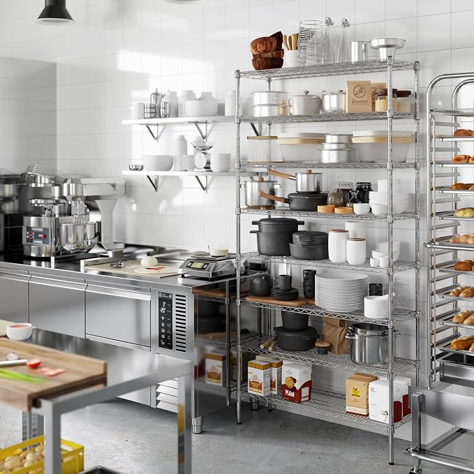 14" Deep x 42" Wide x 86" Height Wire Shelving Kit | 8-Tier | NSF Commercial - Image 2