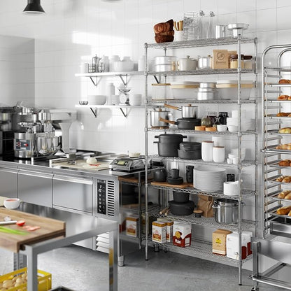 14" Deep x 42" Wide x 86" Height Wire Shelving Kit | 8-Tier | NSF Commercial - Image 2