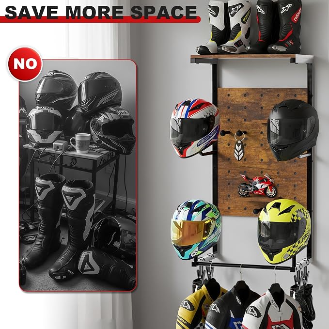Helmet Holder Wall Mount, Motorcycle Helmet Stand, Motorcycle Accessories - Image 3
