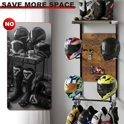 Helmet Holder Wall Mount, Motorcycle Helmet Stand, Motorcycle Accessories - Image 3