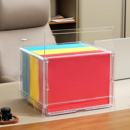 UMAIL File Box, Hanging File Organizer, Portable Storage Bins - Image 6