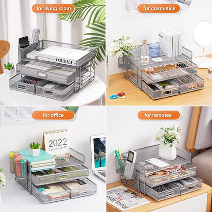 Marbrasse 3 Tier Mesh Desk Organizer - Image 6