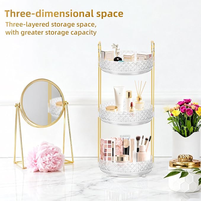 360 Rotating Rotating Makeup Organizer - Image 5