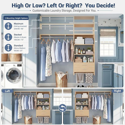 Armocity 60" Wall Mounted Laundry Room Organization - Image 5
