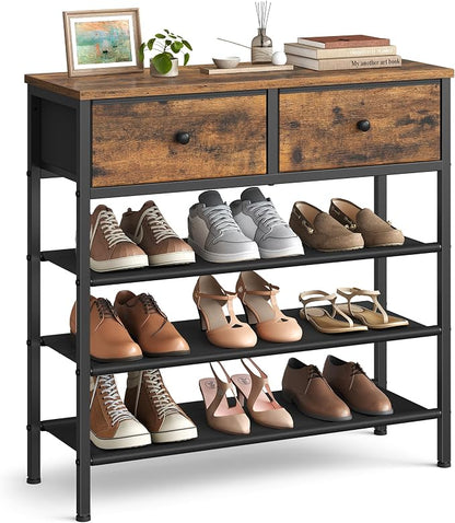 VASAGLE Shoe Rack, 4 Tier Shoe Storage Rack by VASAGLEbySONGMICSHOME