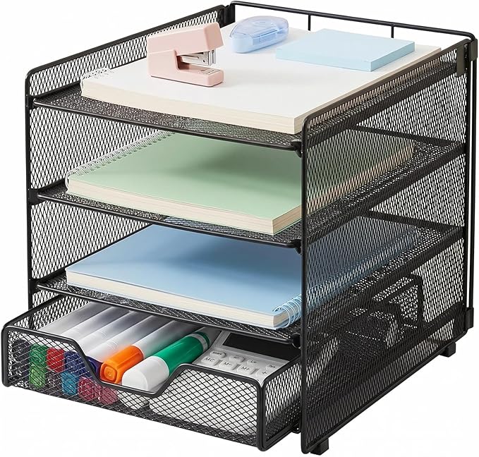 OPNICE Desk Organizer, 4-Tier Desktop File Organizer by OPNICE