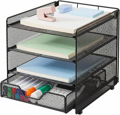 OPNICE Desk Organizer, 4-Tier Desktop File Organizer by OPNICE