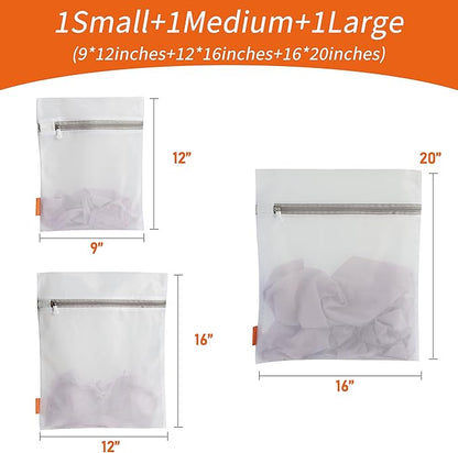 Polecasa Mesh Laundry Bags 3 Pack | Durable Zipper, - Image 6