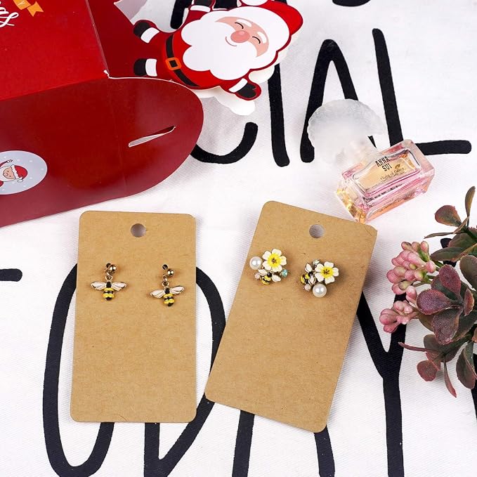 Kraft Paper Earring Display Cards, 500 Pack, 3.5 x 2 Inches - Image 4