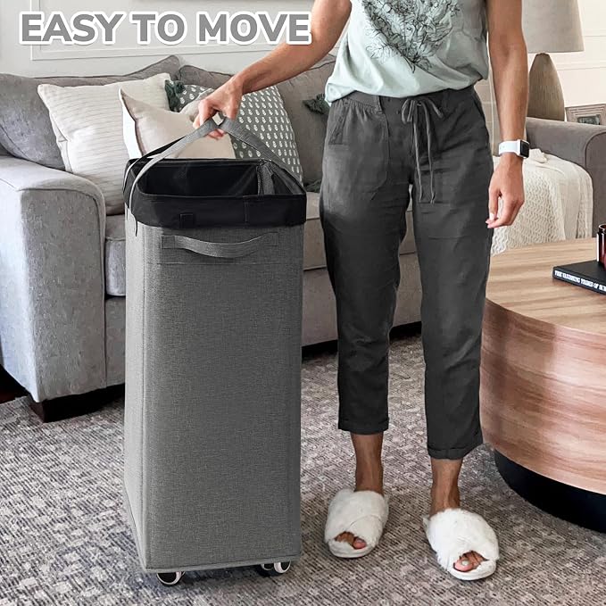 CHICVITA 100L Slim Laundry Basket - Image 4