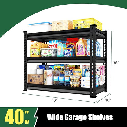 40" W Garage Shelving Heavy Duty, 1350LBS Loads Shelving Units and Storage Racks - Image 3