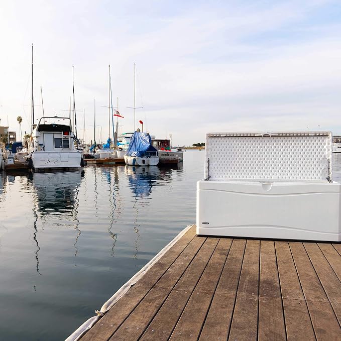 LIFETIME Outdoor Storage Deck Box, 130 Gallon, Arctic White, UV-Protected - Image 10
