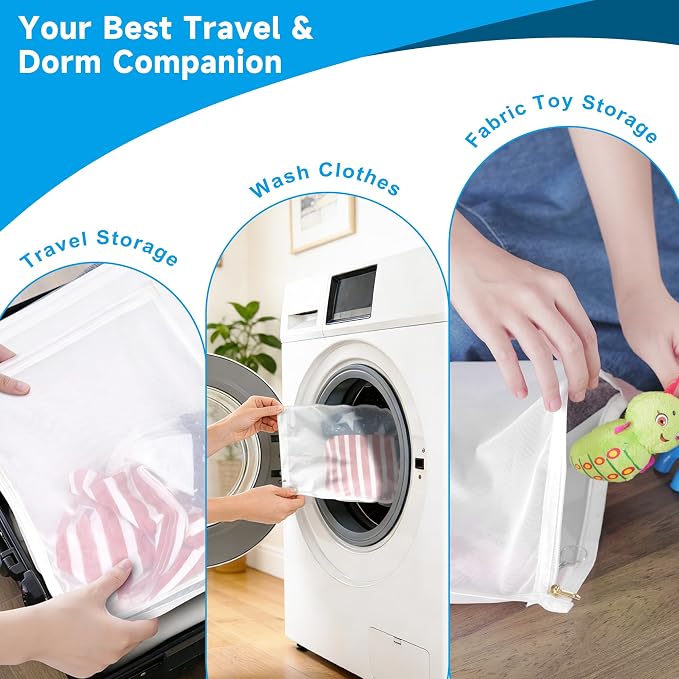 GOGOODA 3 Pack Delicates Laundry Bags, Fine Mesh Wash Bag - Image 2