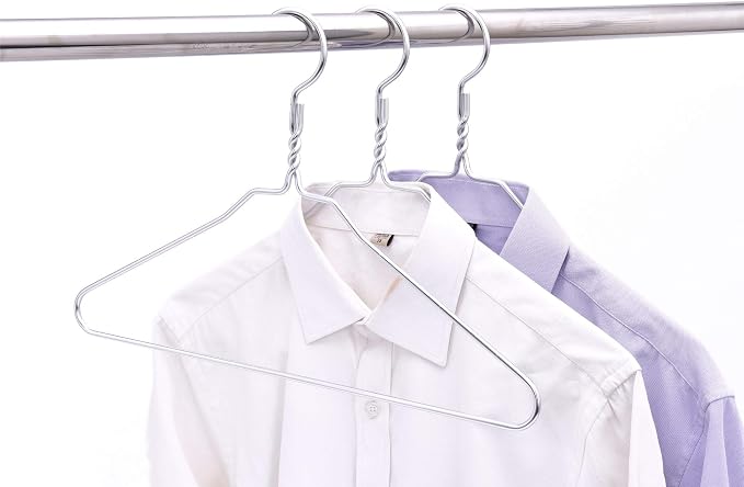 Quality Silver Aluminum Metal Coat Hangers - Image 2