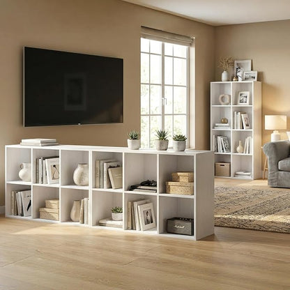 12 Cube Storage Organizer, Wooden Cube Shelves - Image 6