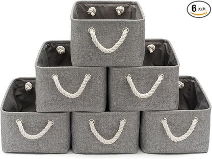 13.8x9.8x6.7 Inch Fabric Small Storage Bins by VQRTEXAStorageBasket