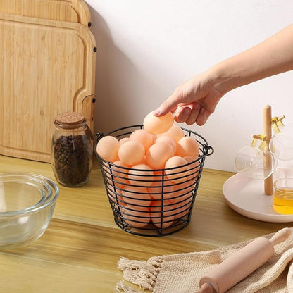 Colorful Metal Mesh Wire Egg Collecting Basket - Image 6