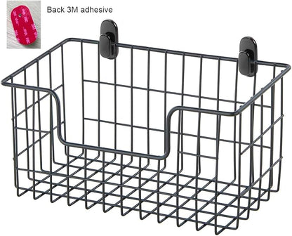 JUNCHU CHERRY Wire Storage Basket 2 Packs, Wall Mounted Kitchen Bathroom - Image 9