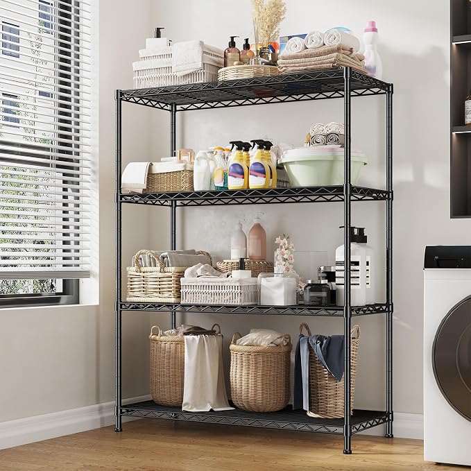 DurayLoly Heavy Duty 4-Tier 620LBS Storage Rack, Adjustable Shelves, 620lbs - Image 6